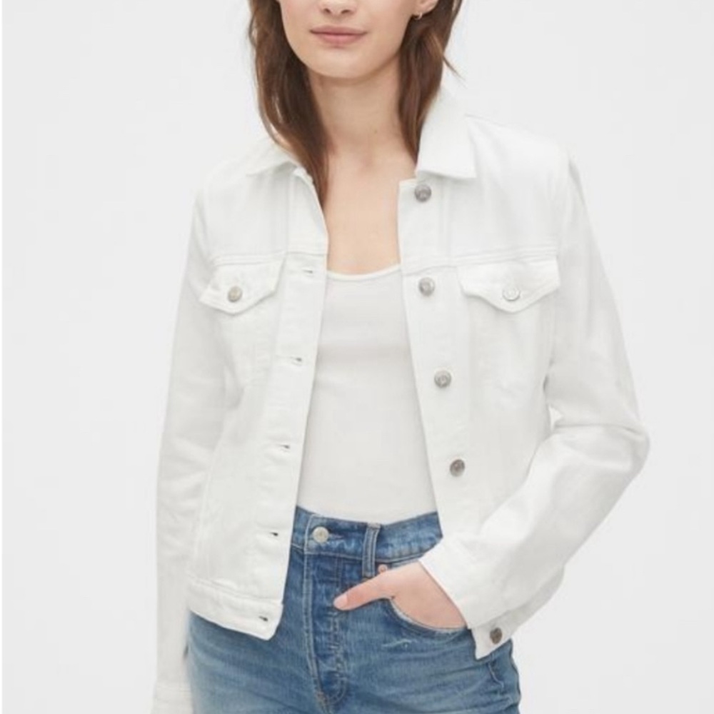 Gap Denim - White denim jacket, Size Small